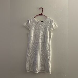 Lulu's White Embroidered Mini Dress